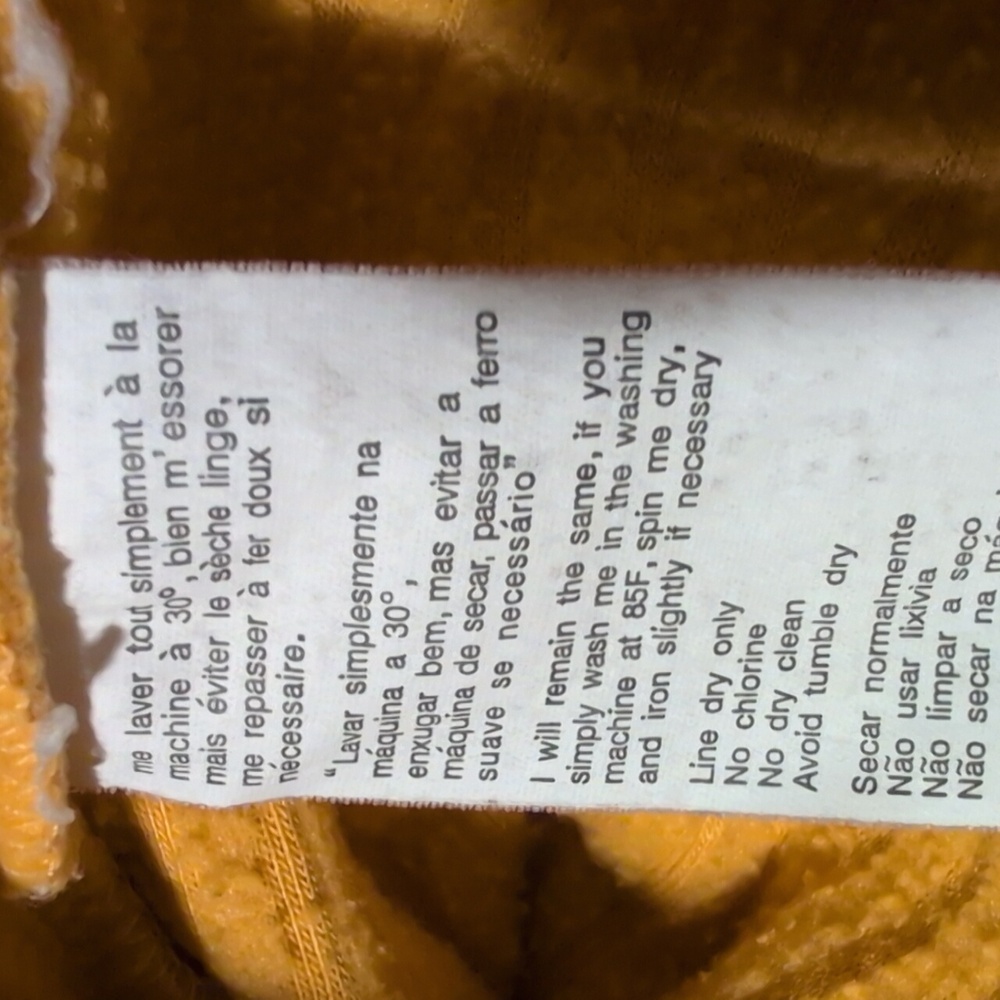La Compagnie des Petits Kids Yellow Ribbed Lightweight Fleece Jacket Size 6 - Picture 7 of 9